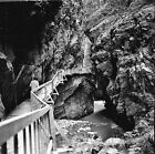 SUISSE c. 1958 - Passerelle Gorges du Trient - N&#233;gatif 6 x 6 - Sui 257