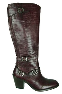 CLEARANCE Belstaff Crocodile Brown Leather Trialmaster 55 Boots Shoes EU Size 36 - Picture 1 of 9