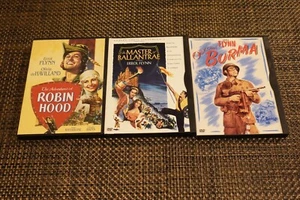 Lot 3 ErroL Flynn DVD Adventures of Robin Hood, Master of Ballantrae, Objective - Picture 1 of 2