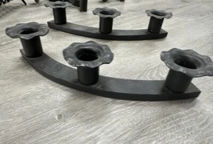 Mid Century Wrought Iron Candle Holders (pair) 9.5” Long - Picture 1 of 2