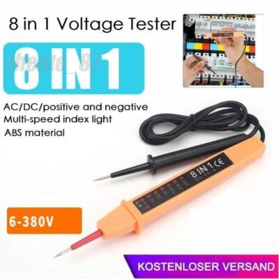 Spannungsprüfer LED Stromprüfer Phasenprüfer Gleich- und Wechselspannung 6V-380V - Bild 1 von 4
