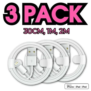 USB Cable For Apple iPhone Fast Charger Sync 5 6 7 8 X XS XR 11 12 13 14 iPad - Picture 1 of 24
