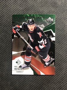 2003-04 UPPER DECK BLACK DIAMOND ALES KOSTALIK SINGLE EMERALD GREEN #ed 92/100
