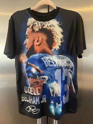 Camiseta foto estilizada grande de los Gigantes de Nueva York Odell Beckham Jr JUVENTUD Foto 1 de 4