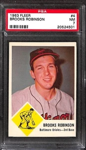 1963 Fleer #4 BROOKS ROBINSON PSA 7 NM 20524501 - Picture 1 of 2