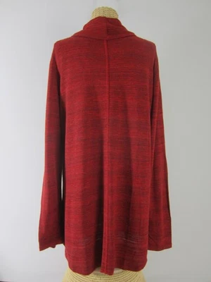 NTCO Nomadic Traders Mujer XL Rojo Negro Rayón Algodón Capucha Cuello Tejido Túnica Camisa Foto 1 de 4