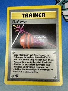 PlusPower 84/102 Base 1st Edition German Pokémon Card - Picture 1 of 2