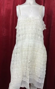 Vintage 1920s All Lace Dress Boudoir Drop Waist 20s flapper Summer - Picture 1 of 10
