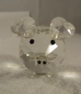 1991 CRYSTAL PIG WITH HEART EARS FIGURINE 1 1/2" TALL - NO BOX - Picture 1 of 4