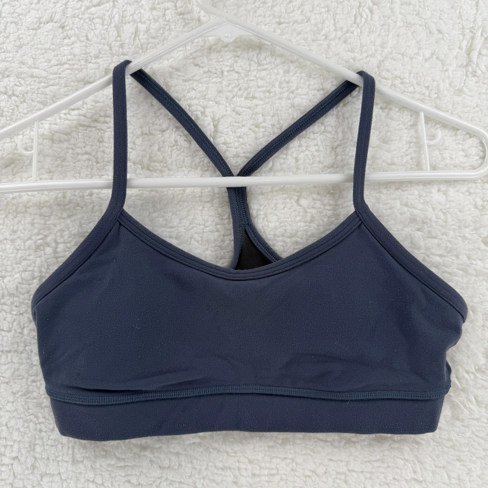 Sujetador deportivo Lululemon Flow Y para mujer 4 azul oscuro espalda deportiva yoga tiras Foto 1 de 4