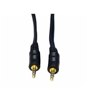 Cable auxiliar 0,5 m 3,5 mm conector a conector cable estéreo audio auxiliar plomo coche dorado - Imagen 1 de 1