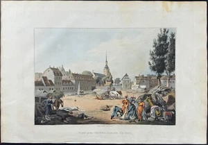 Bowyer - Vista del suburbio de Grimma, Leipsic. 20 - 1814 Los triunfos de Europa - Imagen 1 de 1