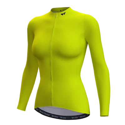 Long Sleeve Cycling Jersey Womens Wulibike Bike Jersey for Ladies with 3 Pockets - Image 1 of 4