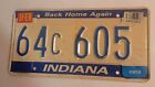 Collectable metal Indiana Back Home Again Porter "64 C 605" license plate