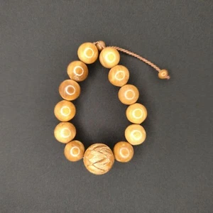 Hand Carved Coquilla Nut Bracelet Adjustable Wrist Kokka Kuka 5b 570 - Picture 1 of 10
