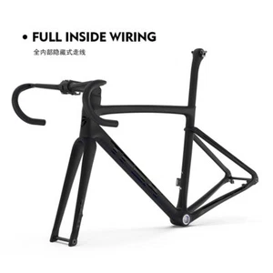 Full Carbon Climbing Road Bike Racing Frame 22 Speed BSA Internal Cable Routing - Picture 1 of 12