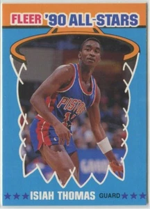 1990-91 Fleer All-Stars Insert #6 Isiah Thomas Detroit Pistons - Picture 1 of 2