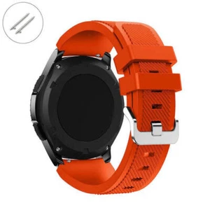 Correa de reloj de silicona de goma naranja pasadores de liberación rápida #4044 - Imagen 1 de 33