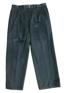 Dockers Mens Black Signature Khaki Classic-Fit Pleated Pants 36W 30L 100% Cotton - Picture 1 of 9