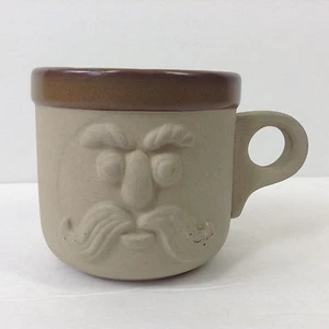 Fitz & Floyd Stoneware Pottery Mustache Mug~Figural Face Character - Picture 1 of 8