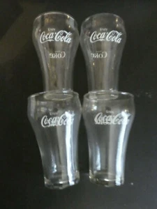 JUEGO DE 4 GAFAS CAMPANA DE COCA COLA - 5" DE ALTO - ¡IMPRESIONANTES!! (BX 33) - Imagen 1 de 2