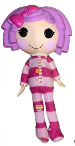 Lalaloopsy volle Größe 13 Zoll Puppe lila Haare eine rosa Schleife mit gestreiften Pyjamas 01-03 - Bild 1 von 5
