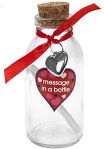 Make your own message in a bottle small glass bottles with cork Valentines Day - Picture 1 of 4