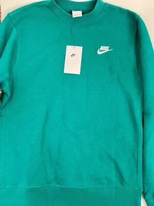 Nike Sportswear Men's Size Small Crewneck Sweatshirt Long Sleeve Green Sweater - Picture 1 of 10