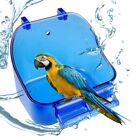 Transparent Parrot Parakeet Feeder Bathing Tub Bird Cage Pet Bird Bath