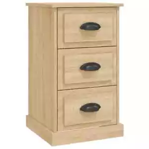 Wooden Bedside Table Drawers Storage Side Cabinet Bedroom Nightstand Sonoma Oak - Picture 1 of 11