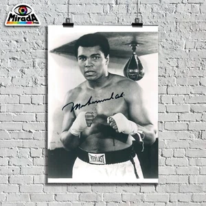 Poster Muhammad Ali Boxen Cassius Clay Sport Boxen Mythos Ring Unterschrift Top - Bild 1 von 1