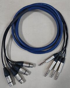 3m Van Damme Studio 4-drożny wielordzeniowy kabel krosnowy. Neutrik TRS Jacks to Female XLR