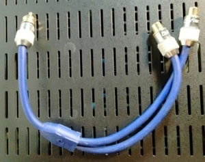 PROFESSIONAL AUDIO CABLE PRO FLEX ADAPTER MALE 2 FEMALE CONNECTERS - Picture 1 of 3