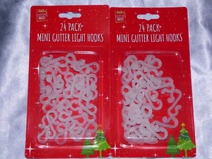 48 GUTTER HANGING HOOKS OUTDOOR CHRISTMAS STRING LIGHT HOOKS - Imagen 1 de 1