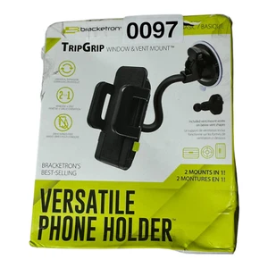 Bracketron - TripGrip Window & Vent Mount for Most Cell Phones - Black - Picture 1 of 7