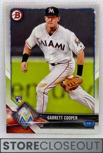 2018 Bowman #74 Garrett Cooper Rookie RC Miami Marlins - Picture 1 of 2