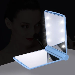 Espejo tocador LED maquillaje con iluminación portátil maquillaje niña plegable - Imagen 1 de 12