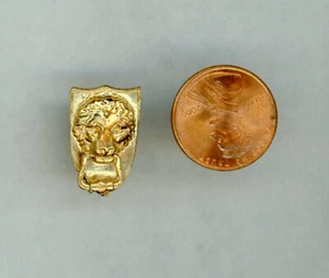 Miniatur Puppenhaus Metallguss goldfarben Löwe Türklopfer nicht funktionsfähig 740 - Bild 1 von 1