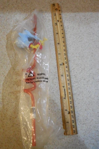 1997 Jim Henson Wubbulous World of Dr Seuss Horton Elephant PVC Crazy Straw New Cover