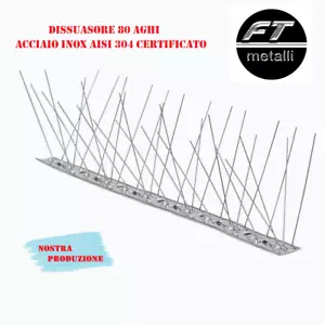 50 Mt Dissuasori FLESSIBILE 80 Aghi Inox Lunghi 1 Mt Volatili Piccioni Colombi - Foto 1 di 9