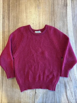 Vintage 80’s L.L. Bean 100% Cranberry Red Pullover Sweater Women’s Size Small - Image 1 of 4