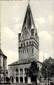 Postkarte Kirchen Bauwerke ~1950 Soest Partie a.d. Kirche Ansichtskarte ungel. - Picture 1 of 2