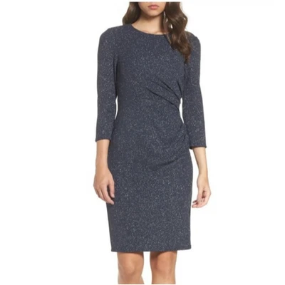 Vestido Vaina ELIZA J Brillo Brillante Cóctel Negro Boda Formal Talla Grande 20W Foto 1 de 4