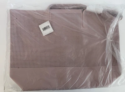 大号粉色穿孔人造皮革托特包手提包钱包梅西百货新品 — 第 1/4 张图片