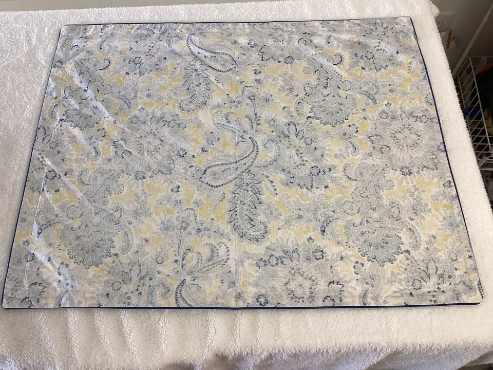 Nuevo 2 fundas de almohada estándar Ralph Lauren Marisa azul/amarillo 100 % algodón Foto 1 de 4