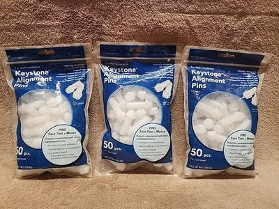 Lote de 3: Pasadores de alineación Keystone, 1-7/8" de longitud para instalación en pared. 50 por Foto 1 de 4