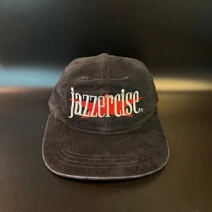 Jazzercise Mütze Vintage bestickt internationales Logo Druckknopflasche schwarz - Bild 1 von 4