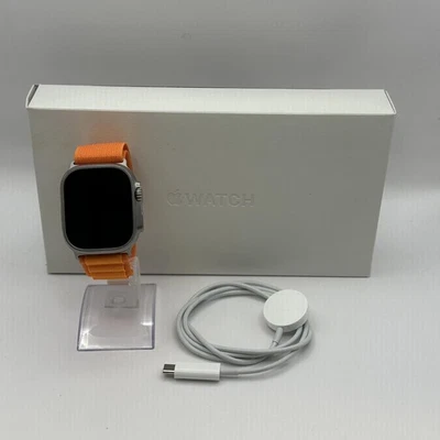 Apple Watch (Ultra) 49mm Titanium w/ Orange Alpine Loop (LTE) - Excellent Cond. - Image 1 of 4