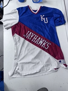 VTG Kansas Jayhawks Champion Shooting Shirt Player Issued XL Eric Chenowith - Picture 1 of 11