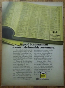 1971 NEW YORK TELEPHONE Yellow Pages Magazine Ad - Businessmen Can't Hide - Picture 1 of 1